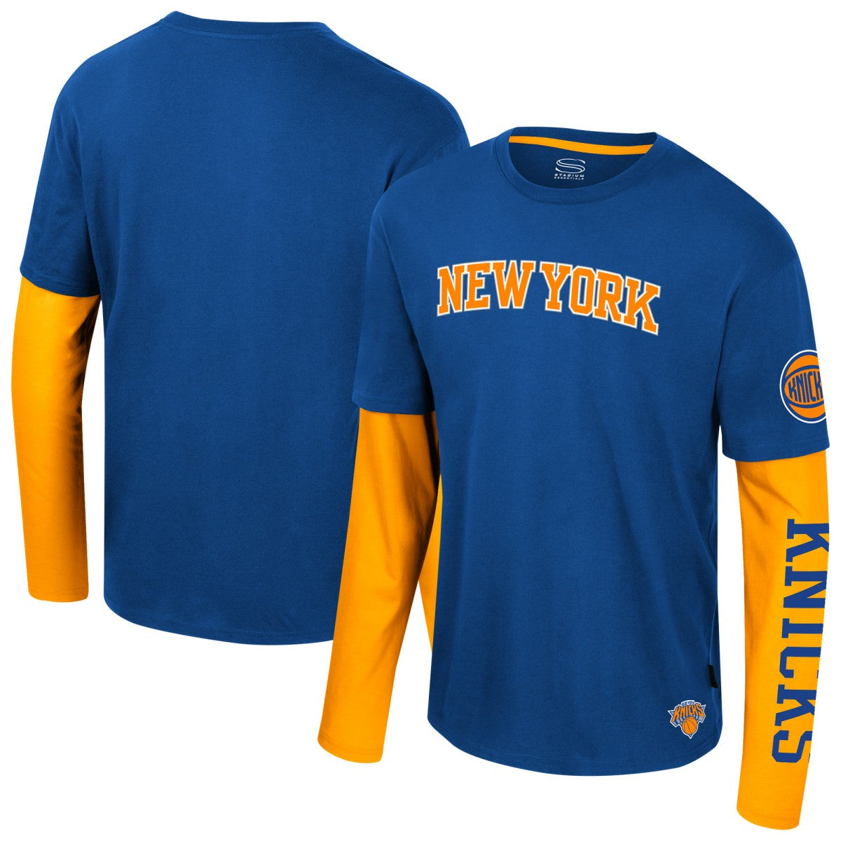 NBA New York Knicks Stadium Essentials Unisex Spectator 2fer Long Sleeve T-Shirt