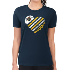 NBA Denver Nuggets G-III 4Her by Carl Banks Women's Super-Slim Fit Lightweight Heart Team T-Shirt sale