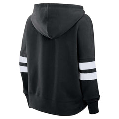 NHL Black Utah Mammoth Fanatics Women's Oversized Seize V-Neck Pullover Hoodie