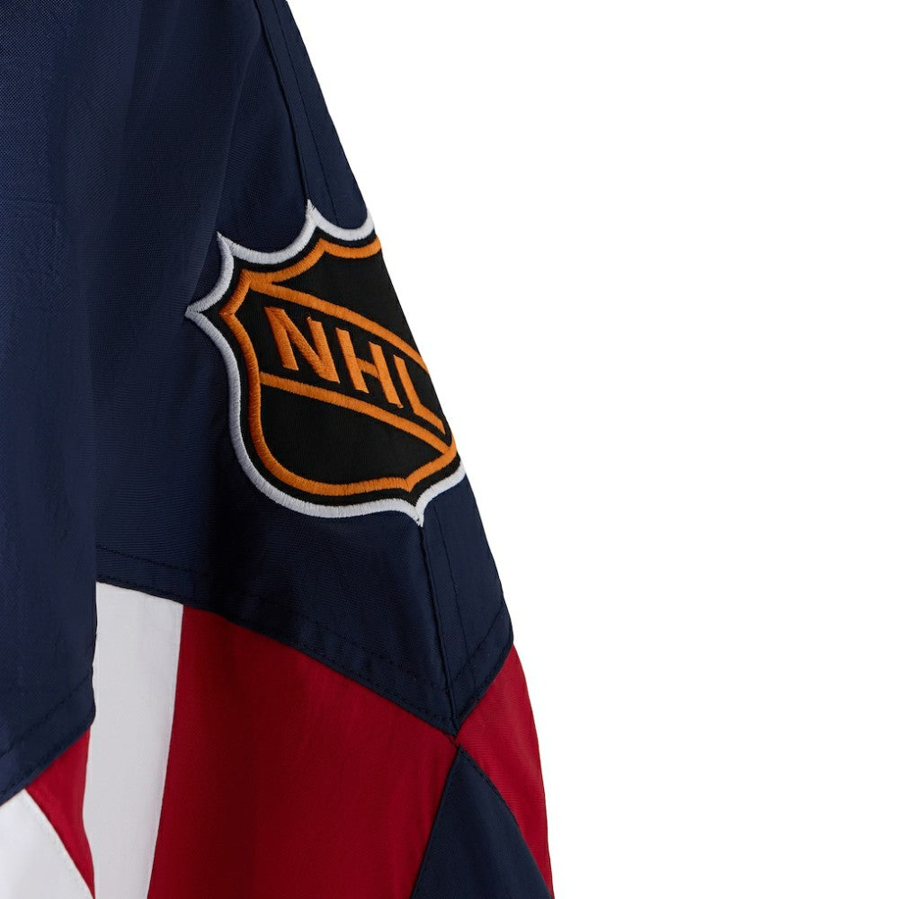 NHL Navy Winnipeg Jets OVO x Starter Half-Zip Hooded Jacket