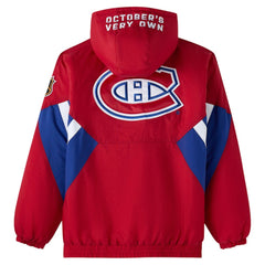 NHL Red Montreal Canadiens OVO x Starter Half-Zip Hooded Jacket
