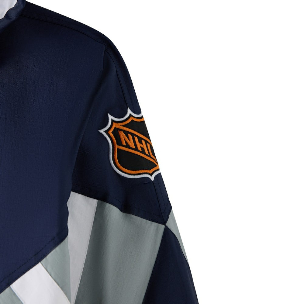 NHL Blue Vancouver Canucks OVO x Starter Half-Zip Hooded Jacket
