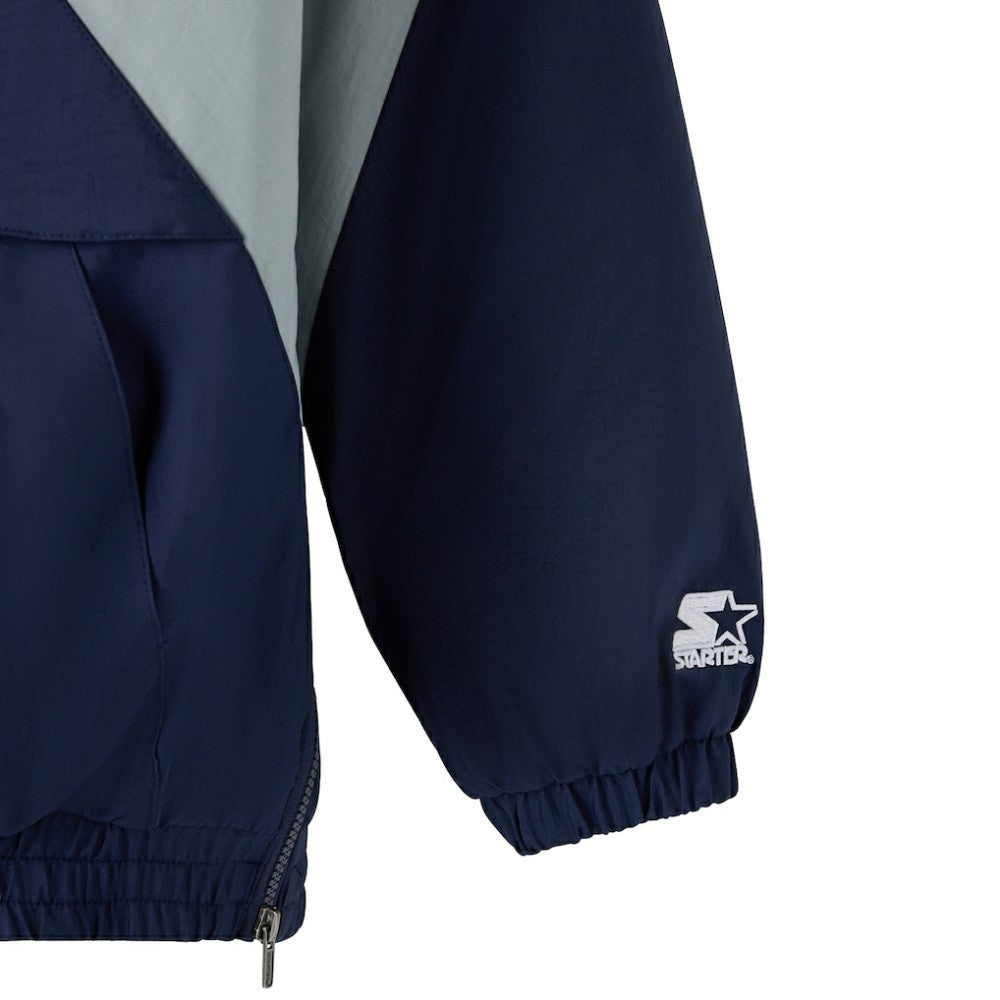 NHL Blue Vancouver Canucks OVO x Starter Half-Zip Hooded Jacket