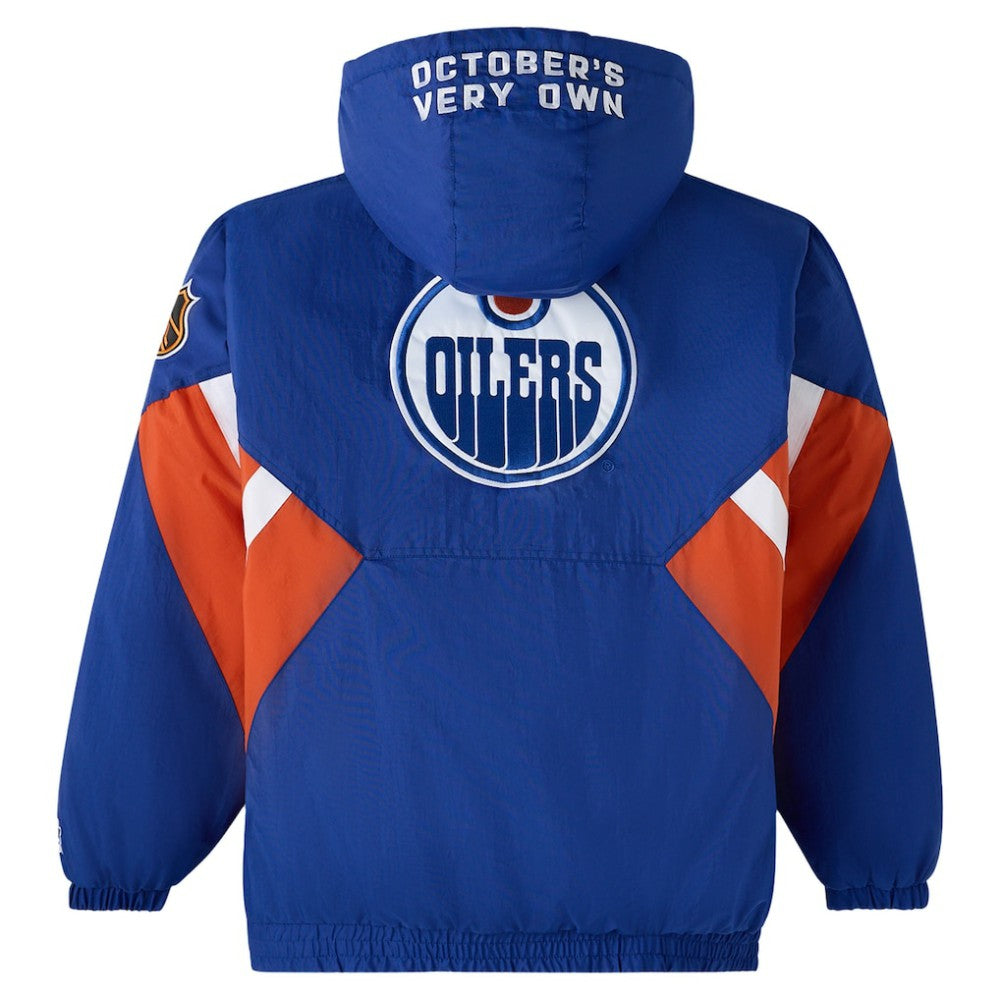 NHL Royal Edmonton Oilers OVO x Starter Half-Zip Hooded Jacket