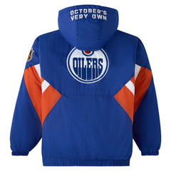NHL Royal Edmonton Oilers OVO x Starter Half-Zip Hooded Jacket