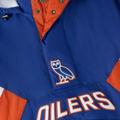 NHL Royal Edmonton Oilers OVO x Starter Half-Zip Hooded Jacket