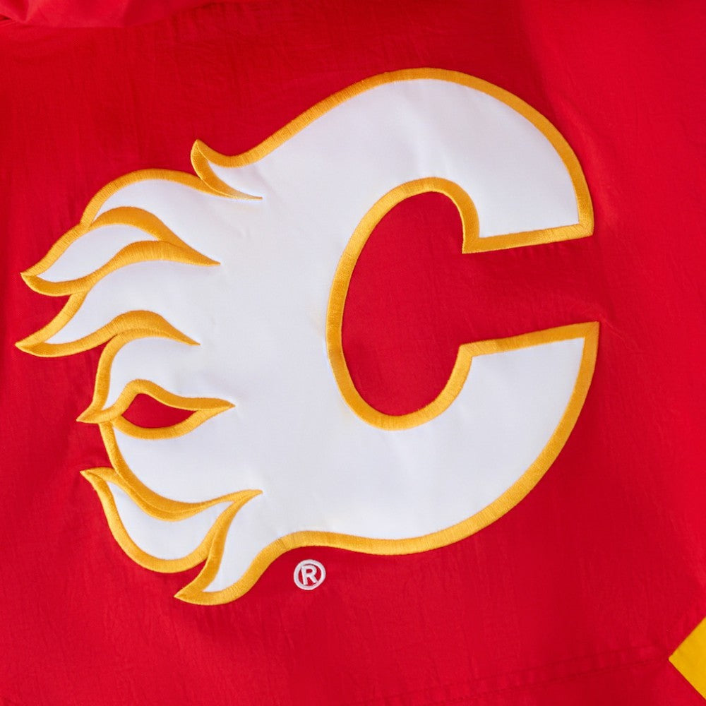 NHL Red Calgary Flames OVO x Starter Half-Zip Hooded Jacket