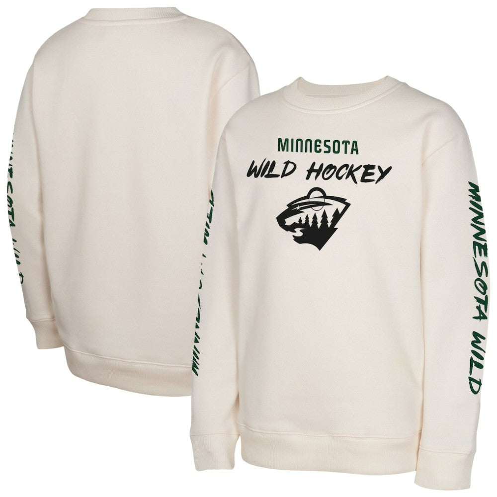 NHL Cream Minnesota Wild Youth Star Power Pullover Sweatshirt