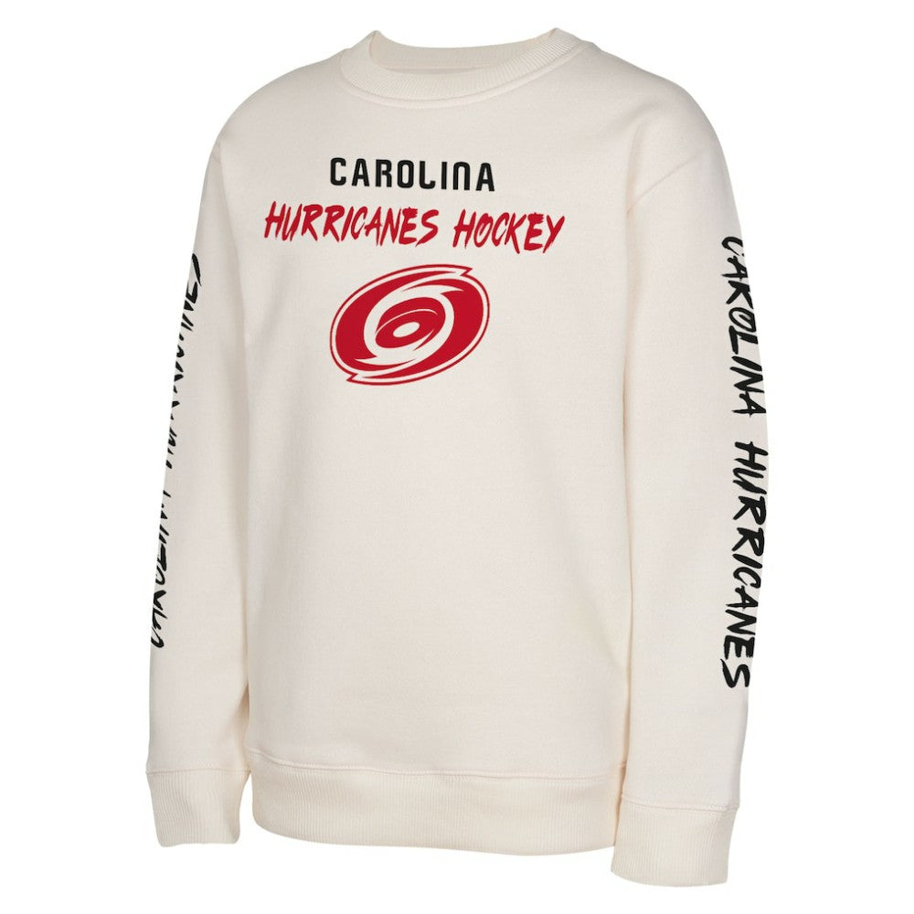 NHL Cream Carolina Hurricanes Youth Star Power Pullover Sweatshirt