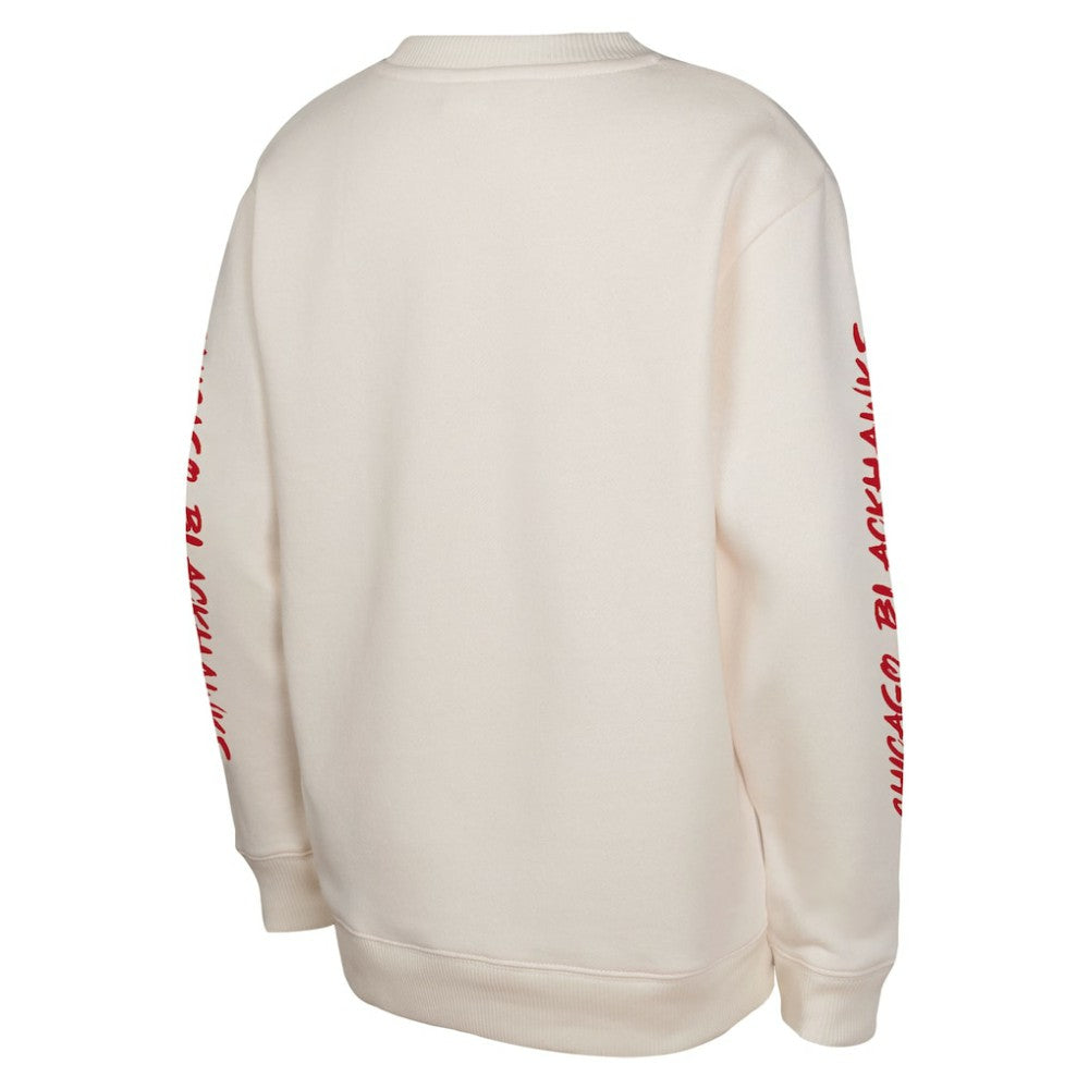 NHL Cream Chicago Blackhawks Youth Star Power Pullover Sweatshirt