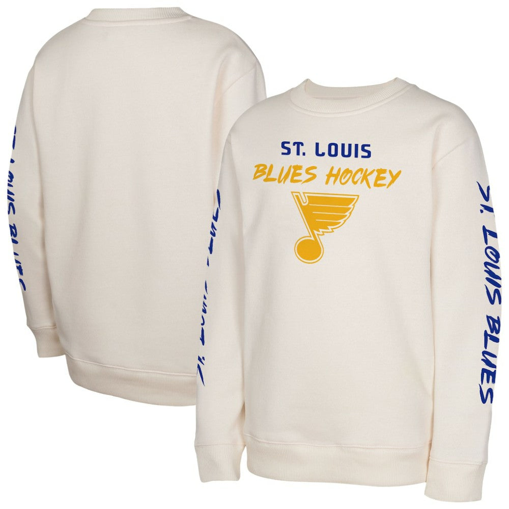 NHL Cream St. Louis Blues Youth Star Power Pullover Sweatshirt