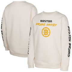 NHL Cream Boston Bruins Youth Star Power Pullover Sweatshirt