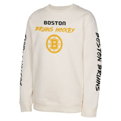NHL Cream Boston Bruins Youth Star Power Pullover Sweatshirt