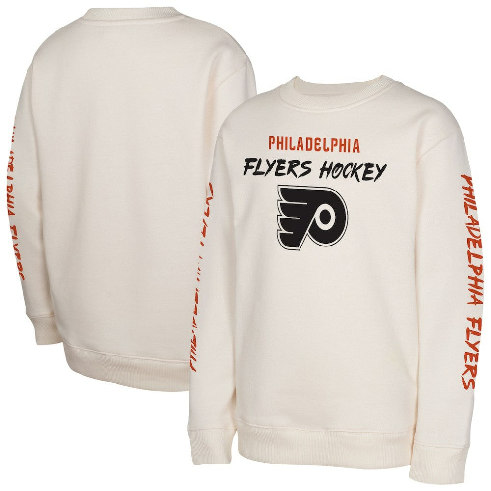 NHL Cream Philadelphia Flyers Youth Star Power Pullover Sweatshirt