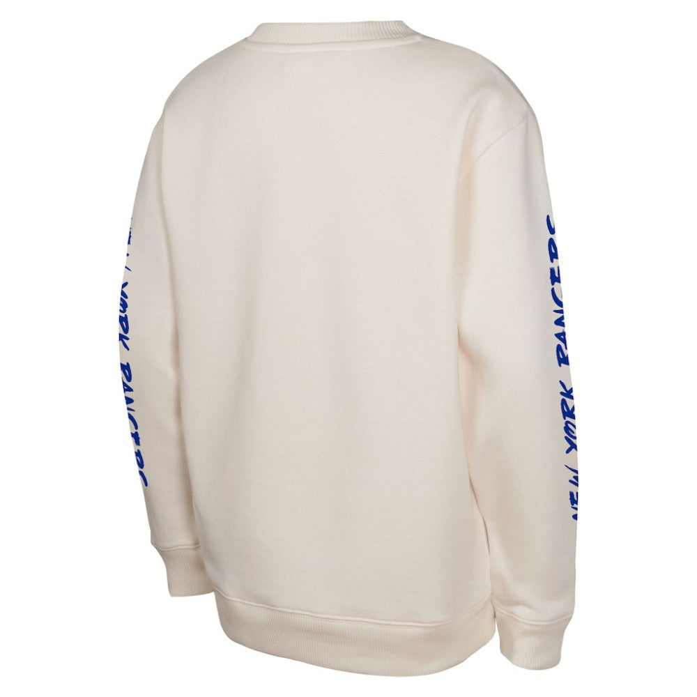 NHL Cream New York Rangers Youth Star Power Pullover Sweatshirt