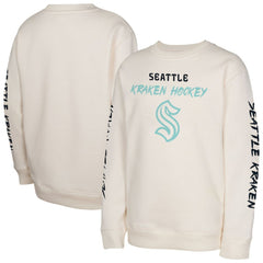 NHL Cream Seattle Kraken Youth Star Power Pullover Sweatshirt
