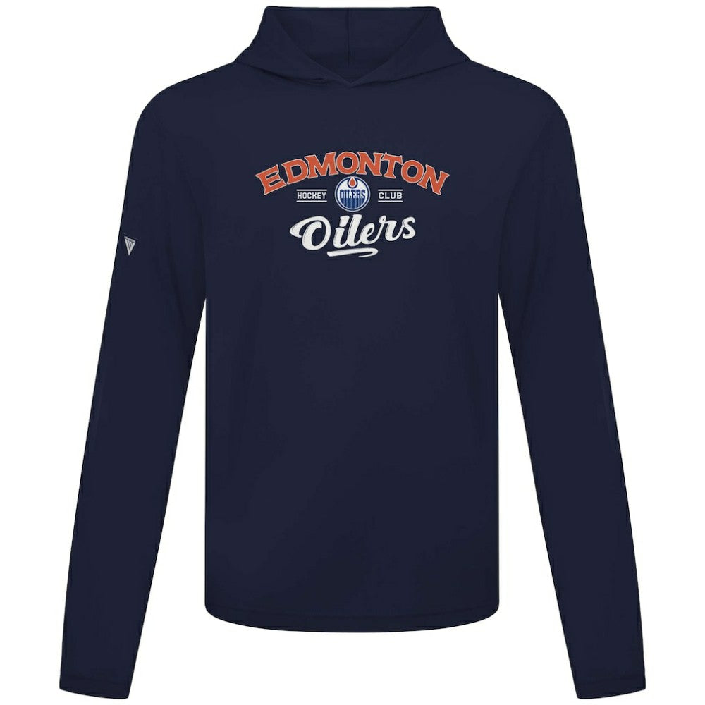 NHL Navy Edmonton Oilers Levelwear Anthem Ice Wall Pullover Hoodie