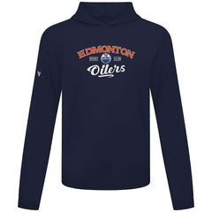 NHL Navy Edmonton Oilers Levelwear Anthem Ice Wall Pullover Hoodie