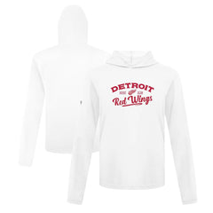 NHL White Detroit Red Wings Levelwear Anthem Ice Wall Pullover Hoodie