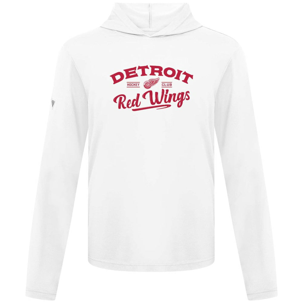 NHL White Detroit Red Wings Levelwear Anthem Ice Wall Pullover Hoodie