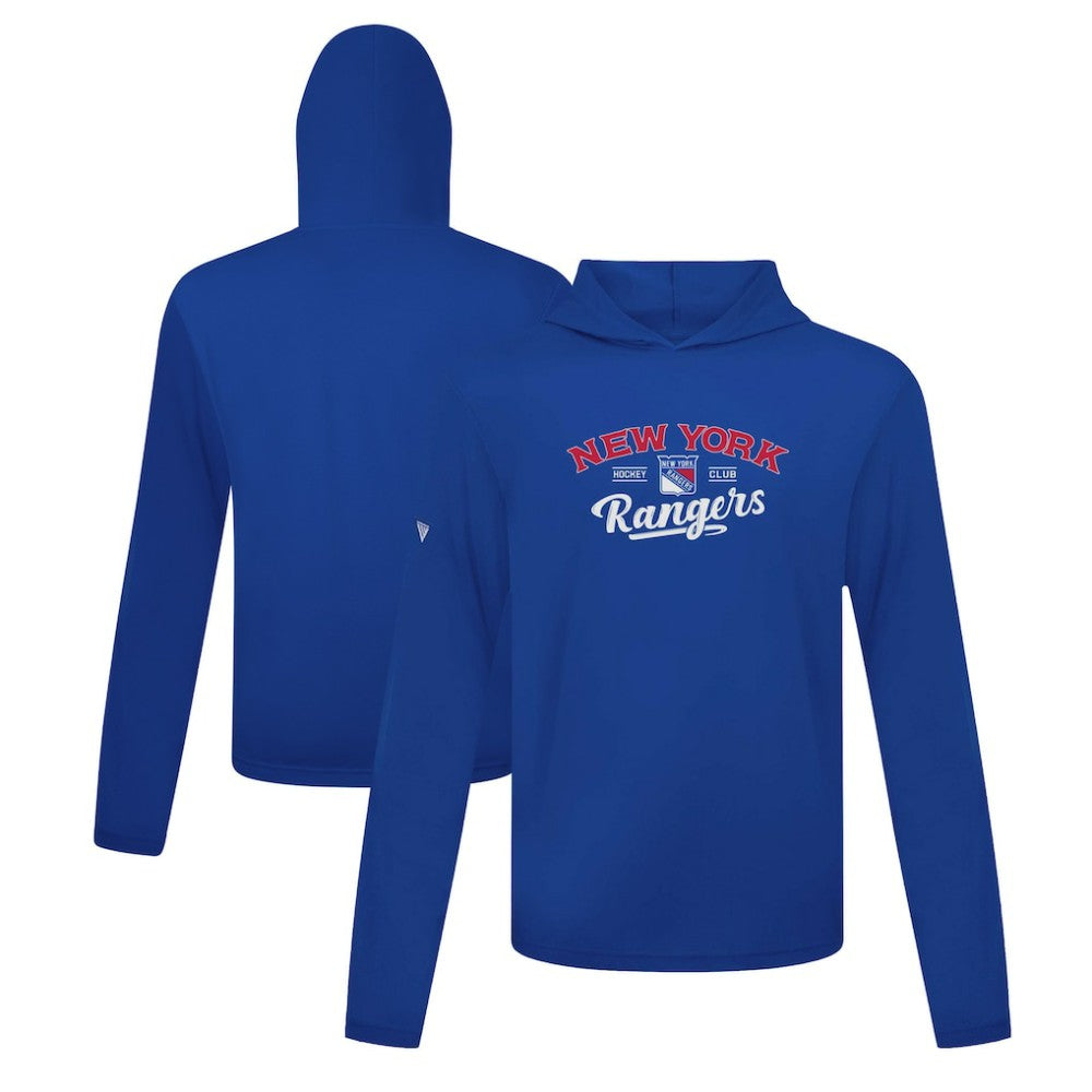 NHL Blue New York Rangers Levelwear Anthem Ice Wall Pullover Hoodie