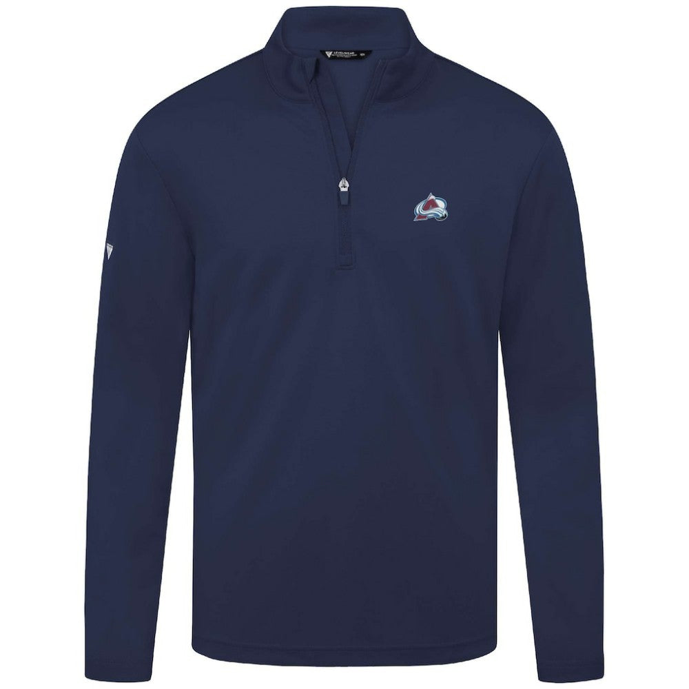 NHL Navy Colorado Avalanche Levelwear Heron Insignia Core Quarter-Zip Jacket
