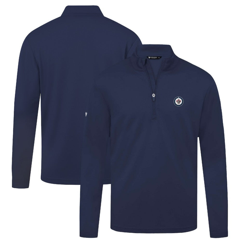 NHL Navy Winnipeg Jets Levelwear Heron Insignia Core Quarter-Zip Jacket