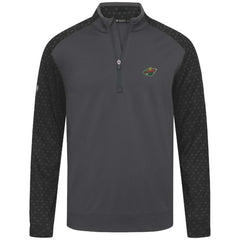 NHL Charcoal Minnesota Wild Levelwear Aztec Insignia Core Quarter-Zip Pullover Top