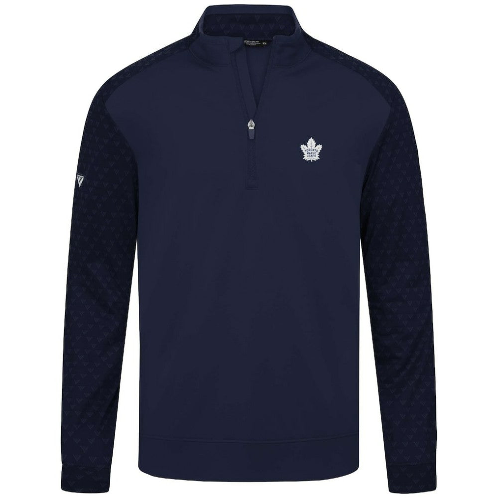NHL Navy Toronto Maple Leafs Levelwear Aztec Insignia Core Quarter-Zip Pullover Top