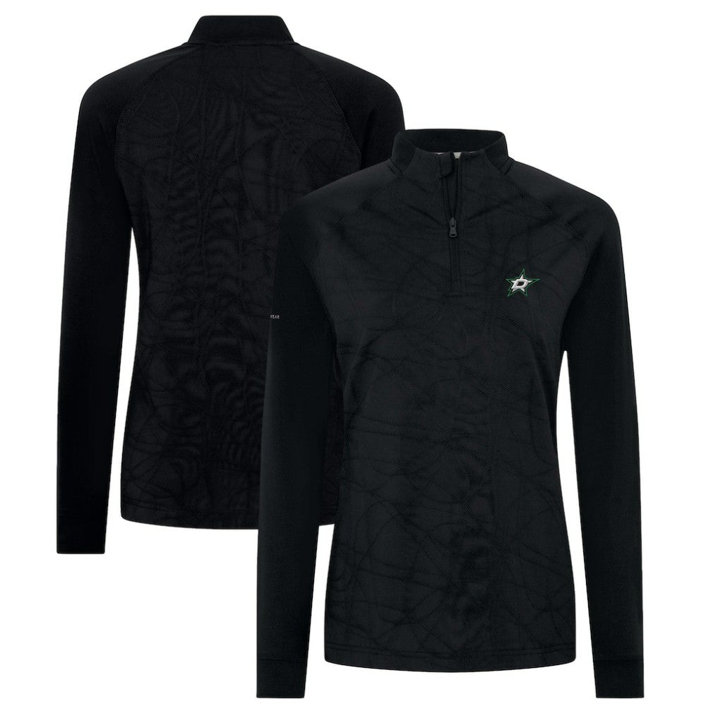 NHL Black Dallas Stars Levelwear Women's Amethyst Insignia Core Quarter-Zip Jacket