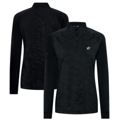 NHL Black Dallas Stars Levelwear Women's Amethyst Insignia Core Quarter-Zip Jacket