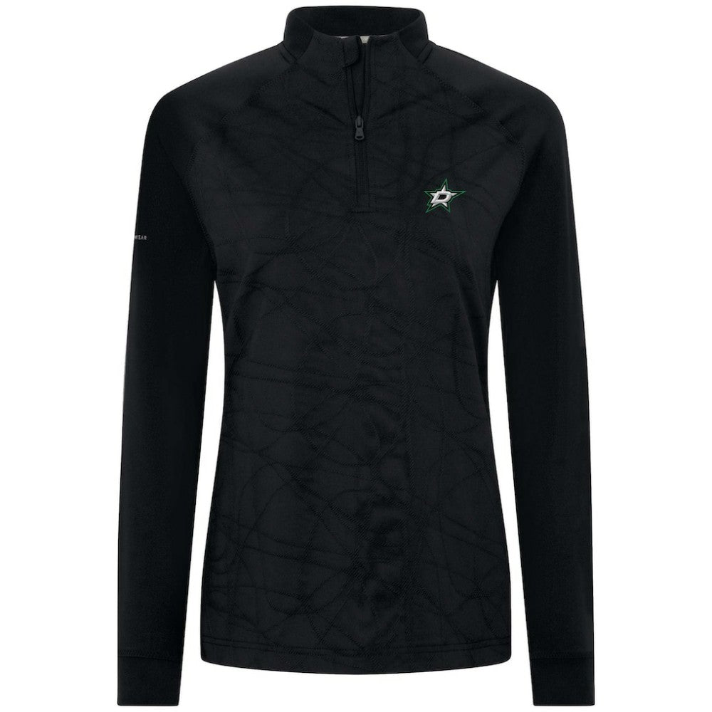 NHL Black Dallas Stars Levelwear Women's Amethyst Insignia Core Quarter-Zip Jacket