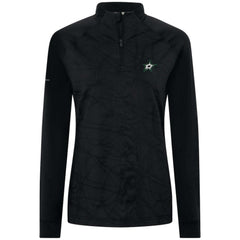 NHL Black Dallas Stars Levelwear Women's Amethyst Insignia Core Quarter-Zip Jacket