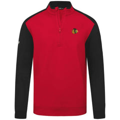 NHL Red Chicago Blackhawks Levelwear Bayou Insignia Core Quarter-Zip Pullover Top
