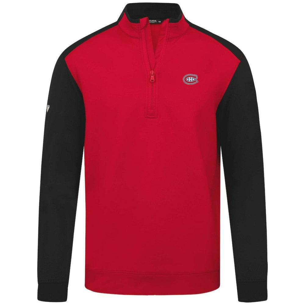 NHL Red Montreal Canadiens Levelwear Bayou Insignia Core Quarter-Zip Pullover Top