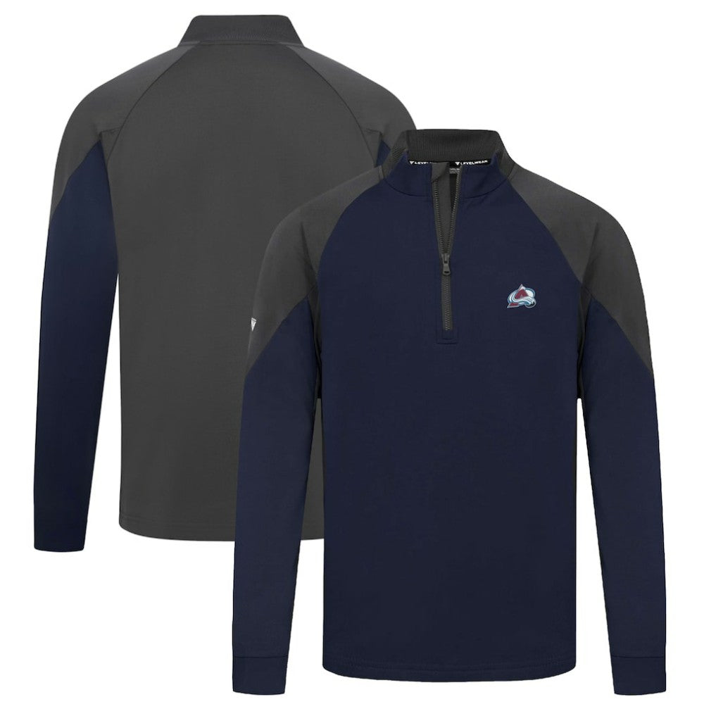 NHL Navy Colorado Avalanche Levelwear Cadet Insignia Core Quarter-Zip Pullover Top