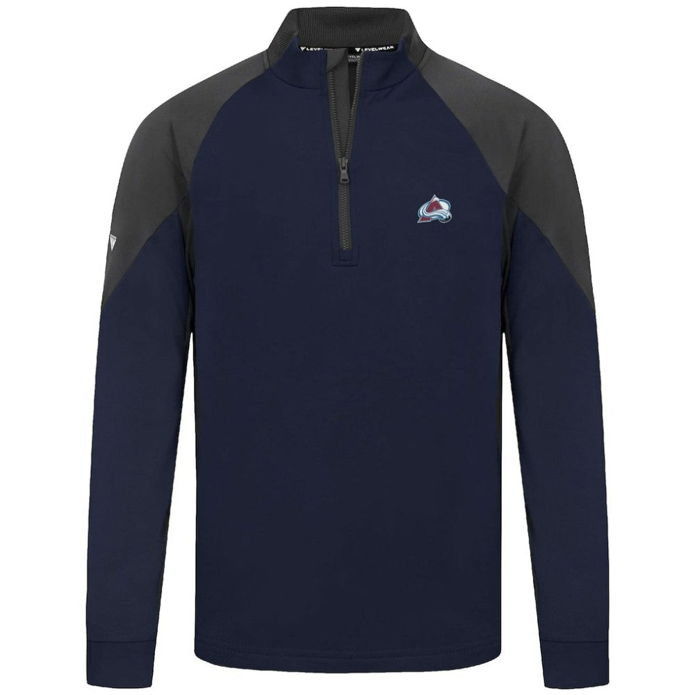 NHL Navy Colorado Avalanche Levelwear Cadet Insignia Core Quarter-Zip Pullover Top