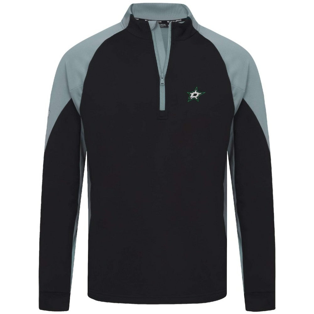 NHL Black Dallas Stars Levelwear Cadet Insignia Core Quarter-Zip Pullover Top