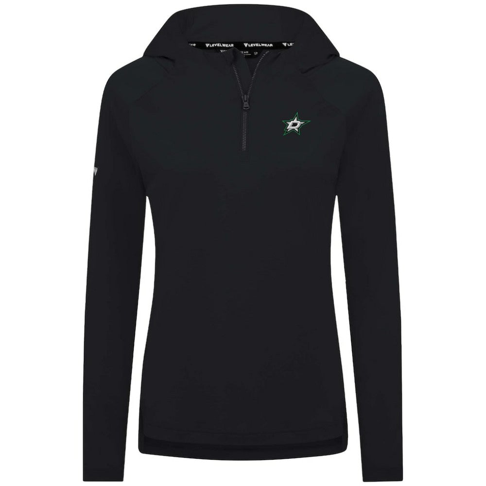 NHL Black Dallas Stars Levelwear Women's Raven Insignia Core Quarter-Zip Jacket