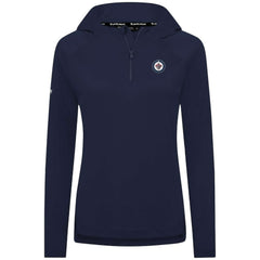NHL Navy Winnipeg Jets Levelwear Women's Raven Insignia Core Quarter-Zip Jacket