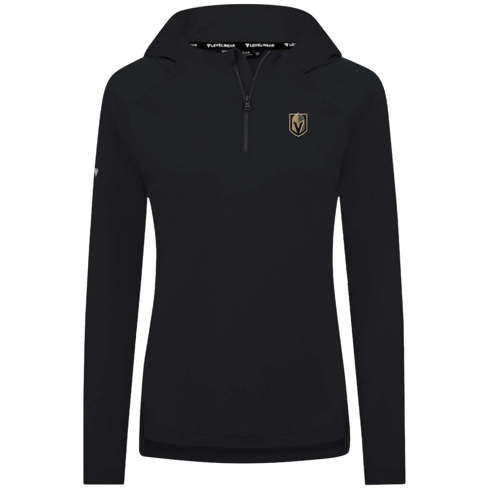 NHL Black Vegas Golden Knights Levelwear Women's Raven Insignia Core Quarter-Zip Jacket