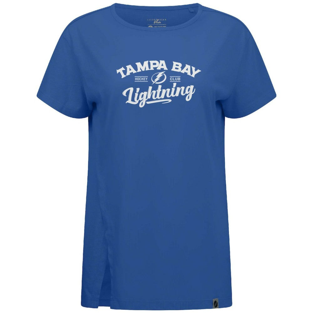 NHL Blue Tampa Bay Lightning Levelwear Women's Influx Ice Wall T-Shirt
