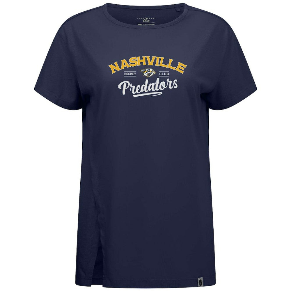 NHL Navy Nashville Predators Levelwear Women's Influx Ice Wall T-Shirt