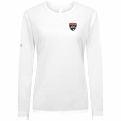 NHL White Florida Panthers Levelwear Women's Sequoia Primary Logo Long Sleeve T-Shirt