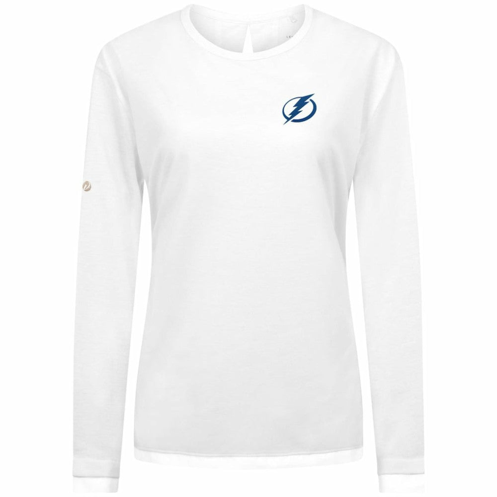 NHL White Tampa Bay Lightning Levelwear Women's Sequoia Primary Logo Long Sleeve T-Shirt