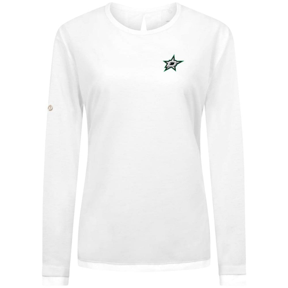 NHL White Dallas Stars Levelwear Women's Sequoia Primary Logo Long Sleeve T-Shirt