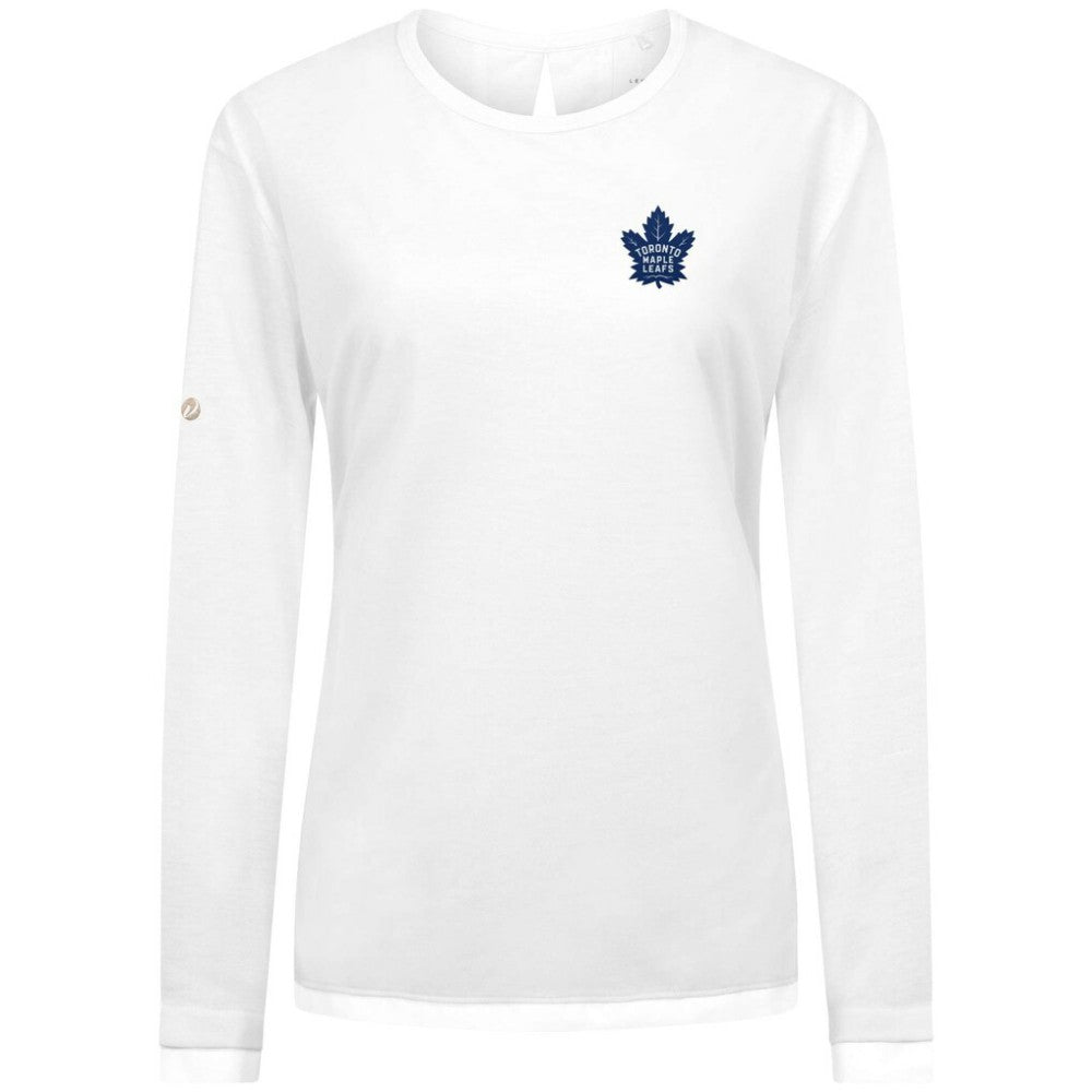 NHL White Toronto Maple Leafs Levelwear Women's Sequoia Primary Logo Long Sleeve T-Shirt