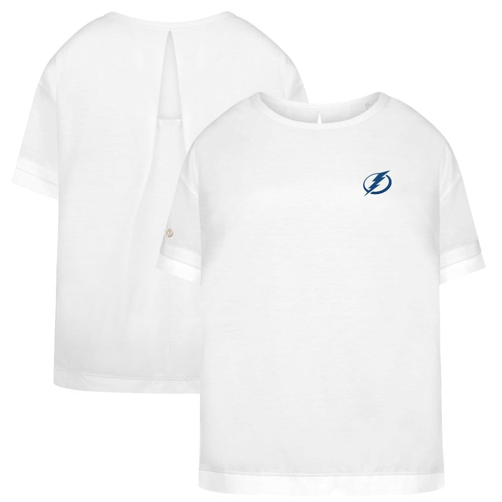 NHL White Tampa Bay Lightning Levelwear Women's Tulip Primary Logo T-Shirt