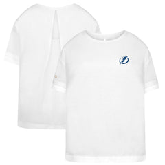 NHL White Tampa Bay Lightning Levelwear Women's Tulip Primary Logo T-Shirt