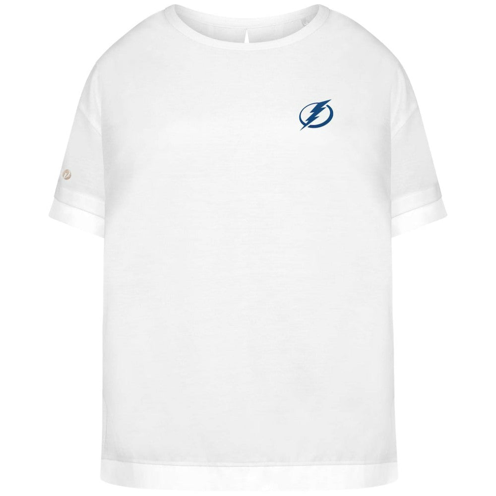 NHL White Tampa Bay Lightning Levelwear Women's Tulip Primary Logo T-Shirt